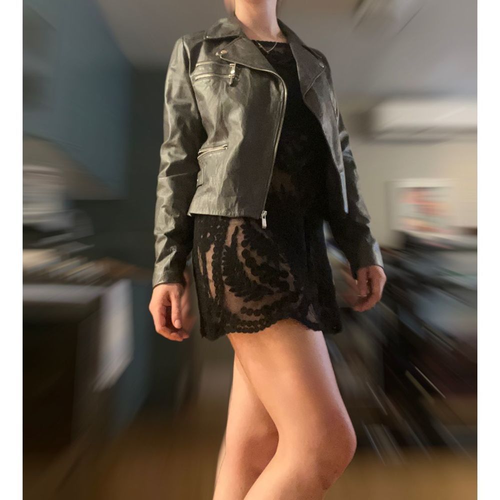 Great vegan leather moto jacket